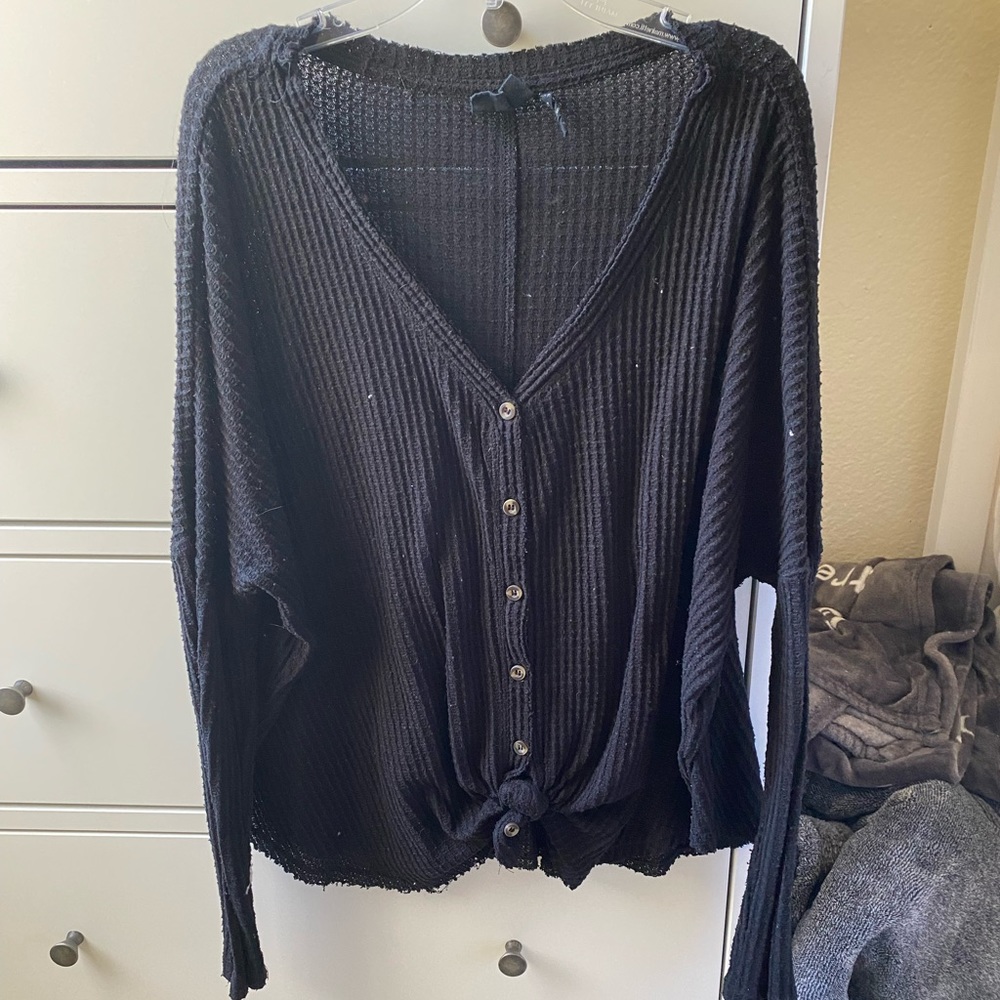 Black Long Sleeve Top
